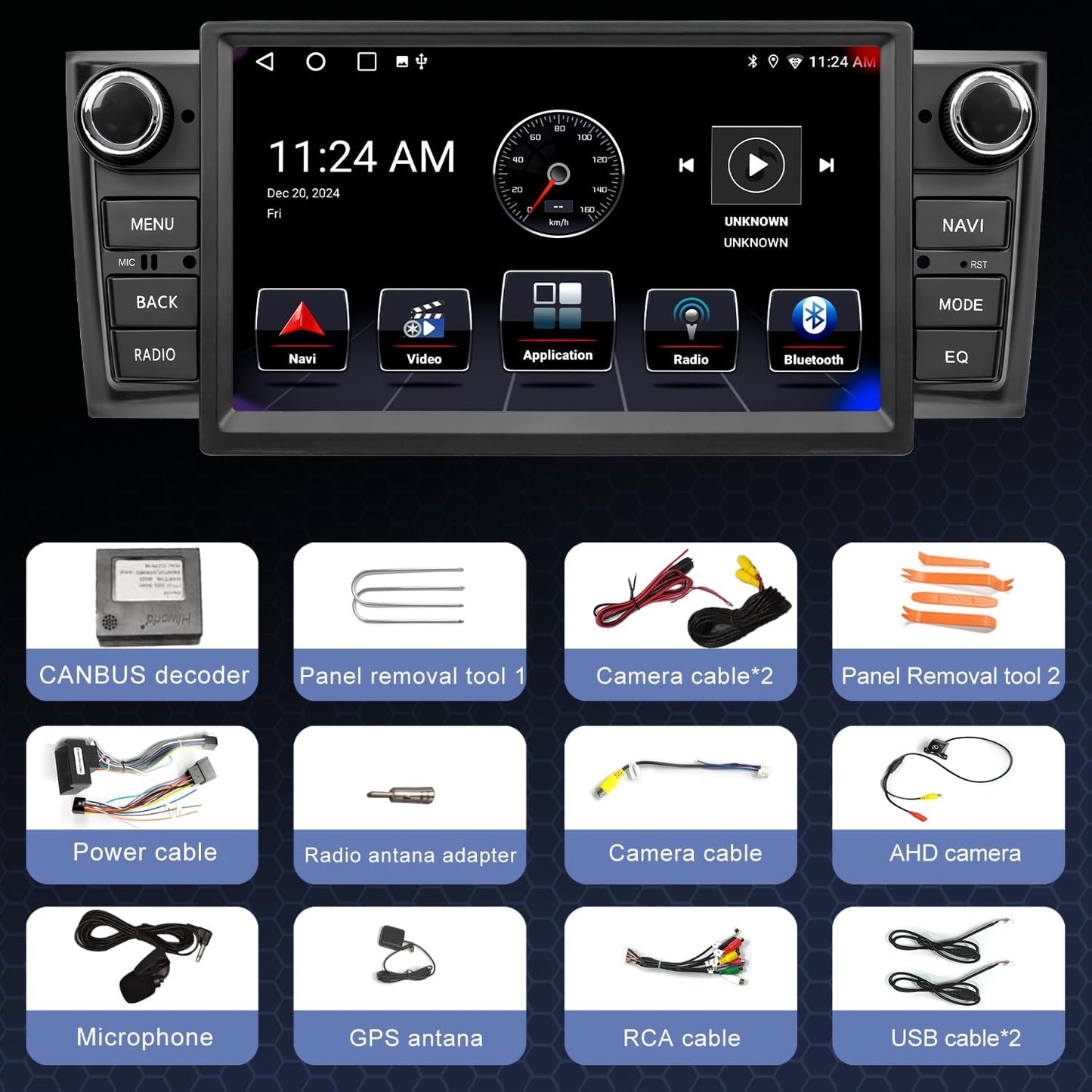 Autoradio – Auto Radio – Multimedia Radio – Inbouwradio – 2-DIN Radio – Android Auto & Draadloze CarPlay – Bluetooth & Achteruitrijcamera