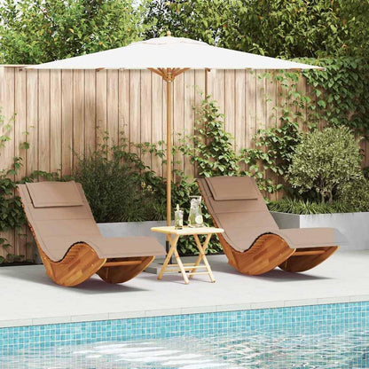 Houten Ligstoel – Tuinstoel – Ligbed – Lounge Chair – Relaxstoel – Duurzaam Acaciahout – Verstelbare Rugleuning Met Waterafstotend Kussen