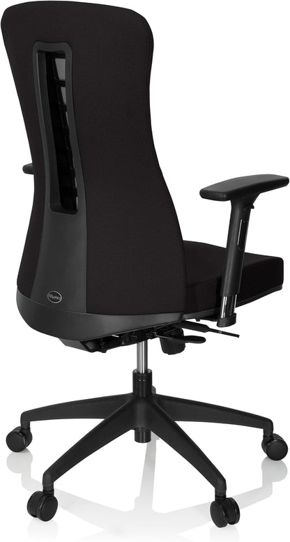 hjh OFFICE Office XT PRO 760010 Professionele bureaustoel van netstof, zwart, met armleuningen, zitdiepte verstelbaar