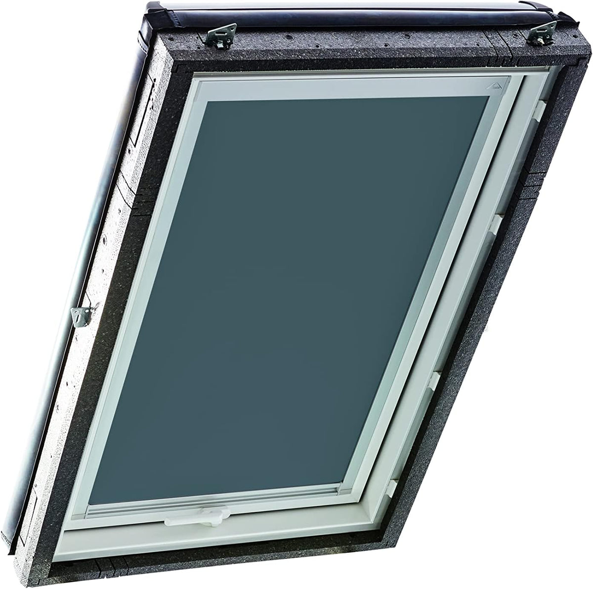Origineel Roto Verduisterend Rolgordijn ZRV - Bijna Volledige Verduistering - Geleiderail Zilver - Voor Dakraam Serie Designo R4/R7 en Classic 43/73 - Maat 114/118 | 11/11 - Kleur Stof Donkergrijs