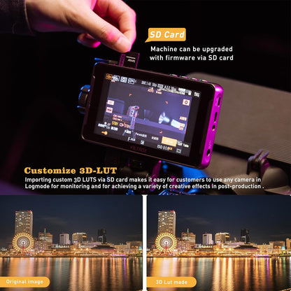 Veldmonitor – Cameramonitor – DSLR-monitor – Monitor voor camera – Fotomonitor – 5,5 inch IPS touchscreen met zonneklep en accu – 1200 nits Full HD 1920 x 1080