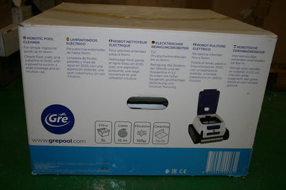 GRE ER230 - Elektrische zwembadrobot voor ingegraven zwembaden tot 9 x 4 m, reinigt bodem, wanden en waterlijn in 2u30