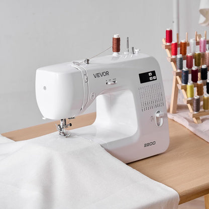 Computergestuurde Naaimachine – Naaimachine, Computernaaimachine, Digitale Naaimachine, Elektrische Naaimachine – Wit – 60 Steken – LED-Scherm En Automatische Draadinrijger