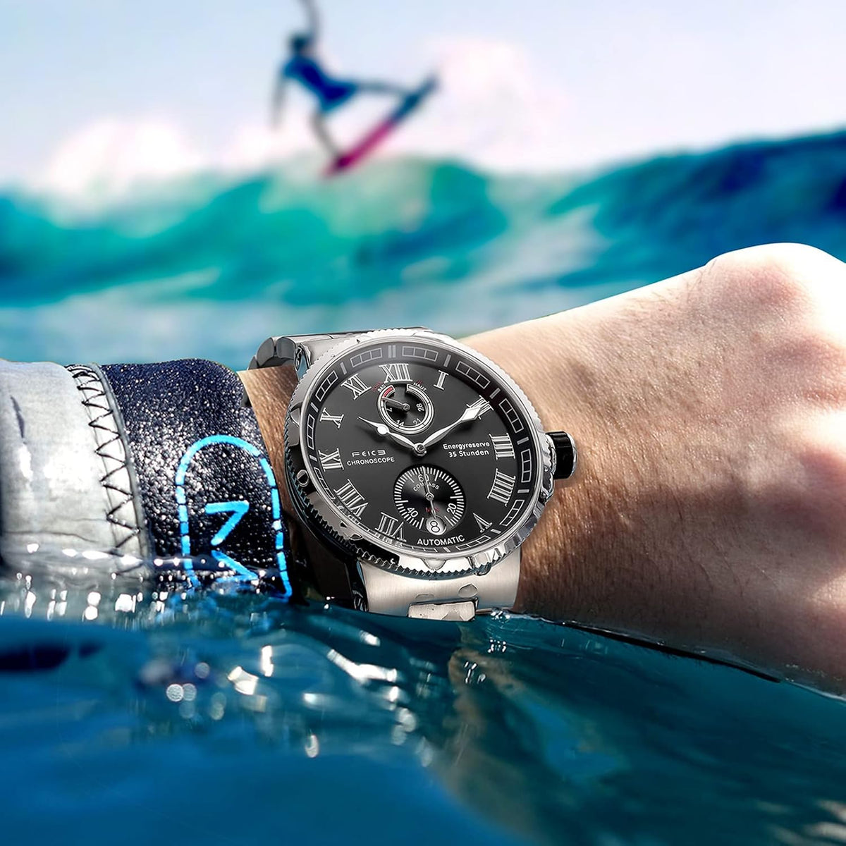 FEICE Men's Automatic Watch Mechanical Analog Waterproof Wrist Watches Sapphire Sport Swimming Mens Watch Timepiece Casual Dress Watches for Men -FM1405