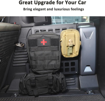 Car Trunk Opbergmand Organizer & Side Cargo Rack Organizer Modulair Compatibel met Defender 110 2020-2024 Auto Achterdeur Opvouwbare Tafel Achterklep Tafel (Opbergmand Organizer-A)