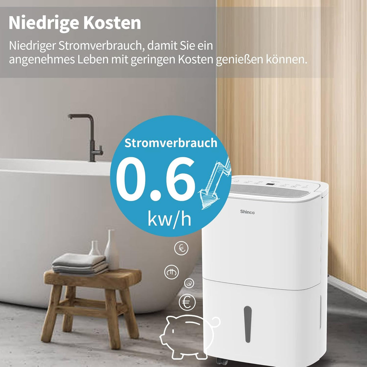 Luchtontvochtiger – Vochtvanger – Ontvochtiger – Kamerontvochtiger – Vochtverwijderaar – 30 Liter Per Dag – Wifi Met Automatische Herstart