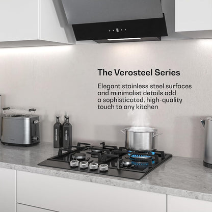 Gaskookplaat – Gasfornuis – Gasstel – Inbouwkookplaat – Kookplaat 4 Branders – 60 cm Breed – 8000 W Vermogen – Vlamuitvalbeveiliging & Elektrische Ontsteking