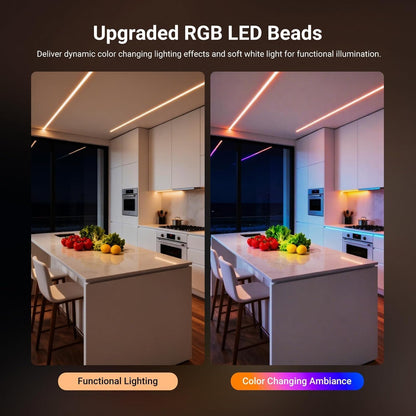 NEEWER Ledstrip, 5 m, voorverlichting, neon RGB-verlichting, op maat te snijden, Smart AI, app-besturing met kleurverandering, voor slaapkamer, speelkamer, werkkamer, huis, klaslokaal, buitenmuur