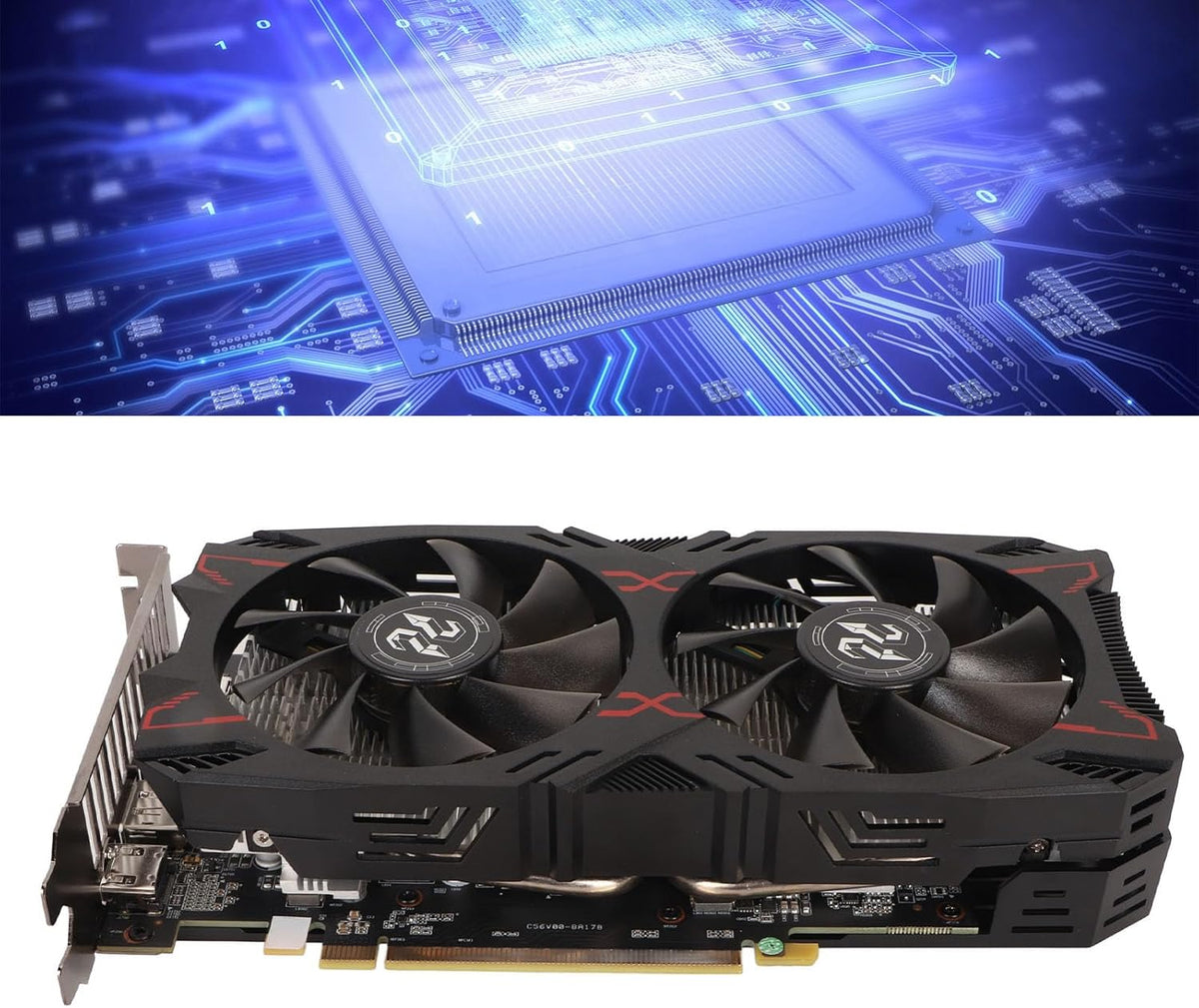 RX 5500 XT Grafische Kaart, 8GB GDDR6 128bit Gaming-videokaart, PCI Express 4.0x8, HDMI, DisplayPort X 3, 8PIN Voeding, Gaming-pc-computervideokaarten met Dubbele Ventilator