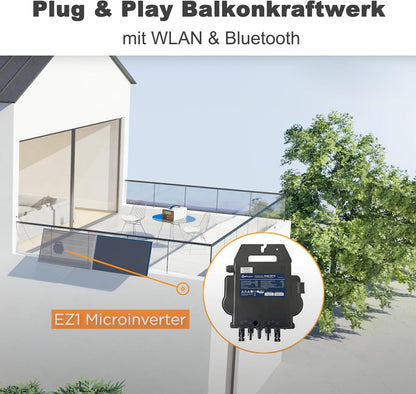 APsystems EZ1-M 800W Microomvormer met WiFi & Bluetooth, PV VDE-gecertificeerd, Plug & Play omvormer, ideaal voor balkoninstallaties