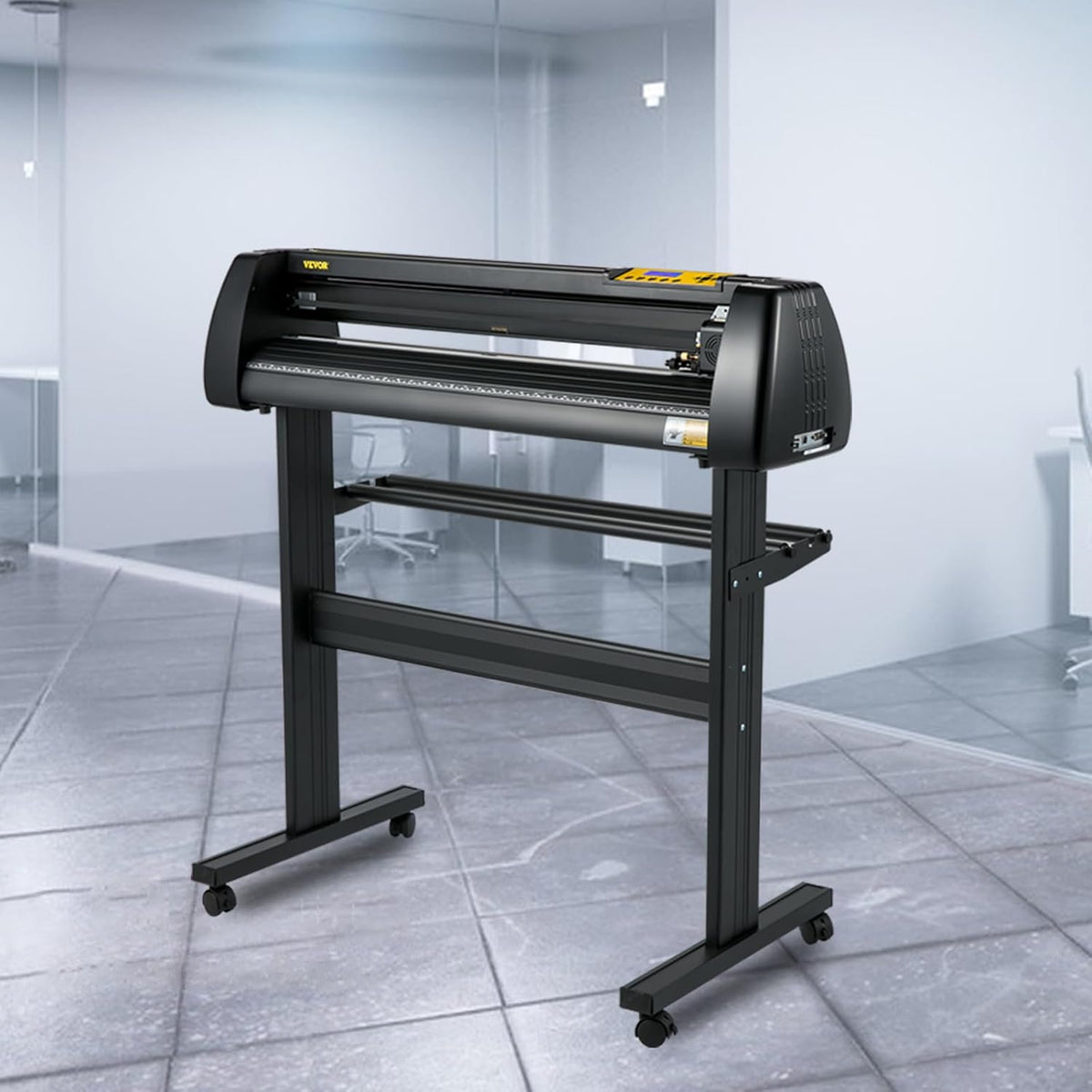 VEVOR Vinyl Cutter Machine, 28 Inch Papierinvoer Snijplotter Bundel, Verstelbare Kracht & Snelheid Vinyl Printer, LCD Display Windows Compatibel Sign Making Kit met Signmaster Software, Leveringen, 3
