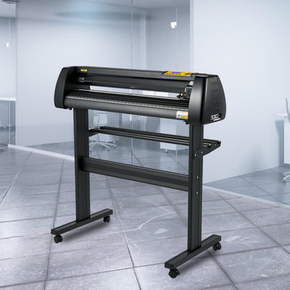 VEVOR Vinyl Cutter Machine, 28 Inch Papierinvoer Snijplotter Bundel, Verstelbare Kracht & Snelheid Vinyl Printer, LCD Display Windows Compatibel Sign Making Kit met Signmaster Software, Leveringen, 3