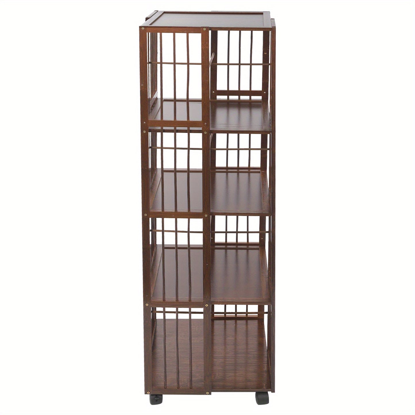 Rotating Bookshelf, 5-Tierd Mobile Bookshelf, Bookshelf with Open Design Shelving, Rotating Shelf, Spacesaving Furniture, Open Shelf, Minimalist Storage, Smooth Rotation, Easy Assembly, Adjustable Shelving, Swivel Bookshelf,