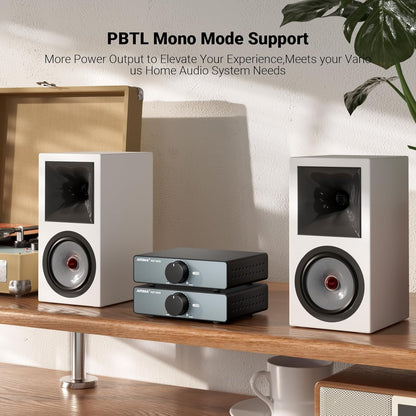 AIYIMA A07 MAX 2 CH HiFi-versterker 300Wx2 TPA3255 mini Klasse D eindversterker Overbrugbare mono stereo desktopversterker 600 Watt met 3,5 mm uitgang Geïntegreerde versterker