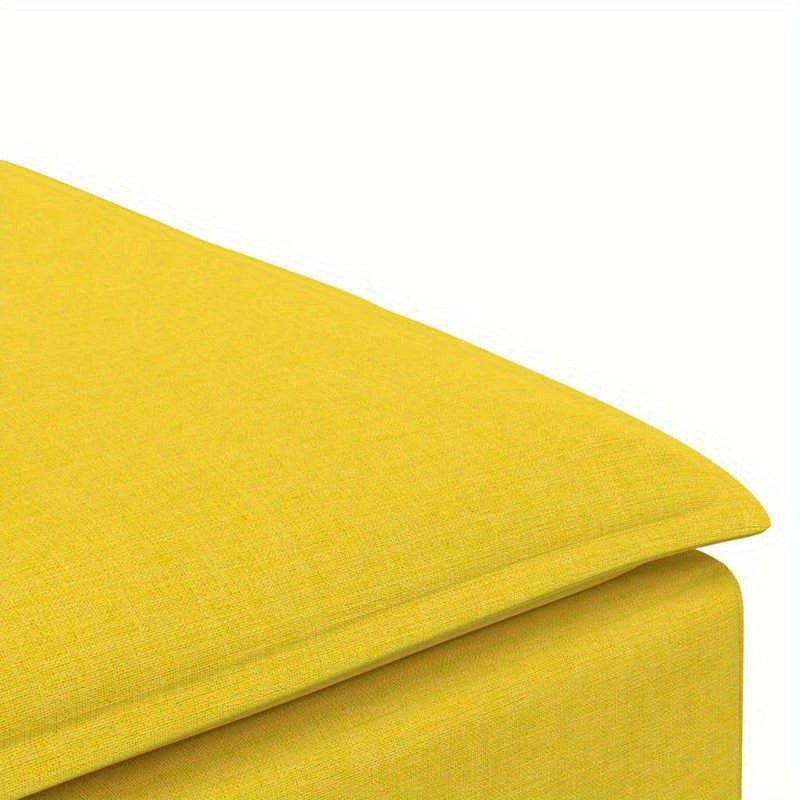 Voetbank – Poef – Hocker – Zithocker – Zitbank – Modular – Lichtgeel – 100x100x48 cm – Comfortabele Afmetingen – Onderhoudsvriendelijke Stof