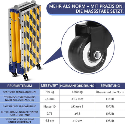 2-in-1 stabiel werkplatform + mobiele lastafel met antislip plakstrips, 160 x 36 cm inklapbaar werkplatform steiger werkbank verzinkt met in hoogte verstelbaar, 500 kg belastbaarheid