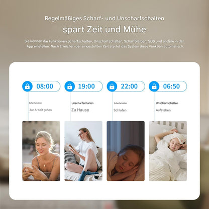 PGST Draadloos huisalarm, wifi, 17 stuks, GSM, 4G, beveiligingssysteem, inbreker, 120 dB, kits voor thuis, compatibel met Alexa, Google Assistant (PG103-4G)
