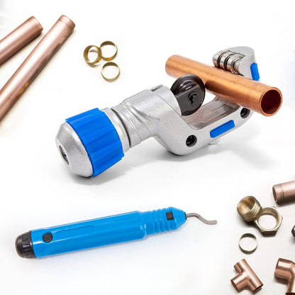 Buisbuiger, buisbuigmachine van koperen buizen en remleidingen, handmatig met buissnijder, ontbramer voor airconditioning, buigtang, remleiding, buiggereedschap, 1/4 inch - 7/8 inch tot 90