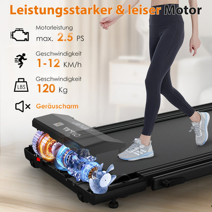Loopband – Wandelband – Treadmill – Wandelmachine – Fitnessapparaat – Inklapbaar Design – Groot Loopoppervlak 15,7×39,3 inch – 0,75HP Motor 1-12 km/h – Slimme App Bediening – LED Display – Stil en Compact