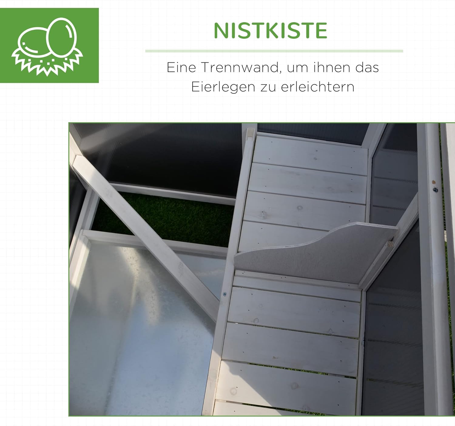 Kippenhok – Kippenhuis – Chicken Coop – Pluimveehok – Eierenhok – Geschikt Voor 2-4 Kippen – Gemaakt Van Stevig Dennenhout – Waterdicht Isolerend Dak - QUORE