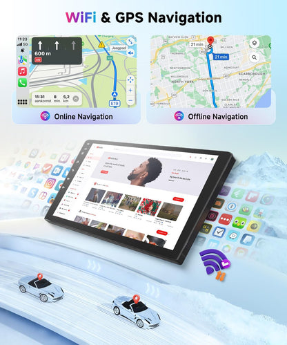 Autoradio 2G+64G Android 15 voor Suzuki Swift 2005-2010, 10.1 Inch HD 2,5D Aanraakscherm Autoradio met Draadloze Carplay Android Auto GPS Wi-Fi USB Bluetooth FM RDS Radio Achteruitrijcamera