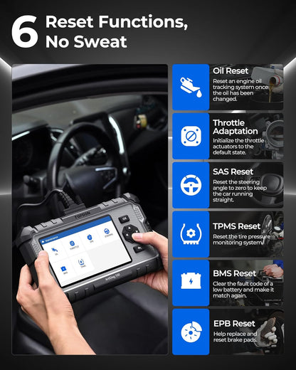 TOPDON OBD2 Code lezer Scanner ArtiDiag500, Motor ABS SRS Transmissie Auto Diagnostische Tool voor alle auto's, 6 Reset Services voor Olie/SAS/TPMS/ETS/BMS/Rem, Wi-Fi Gratis Update