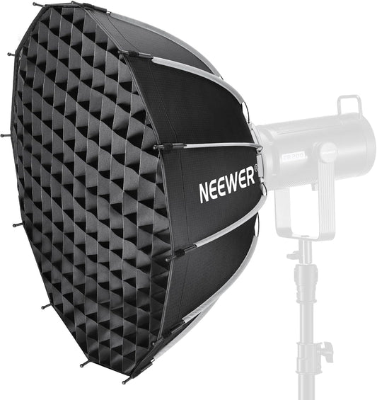 Parabolische Softbox – Softbox – Lichtmodifier – Studio Softbox – Bowens Mount – Twaalfzijdig Quick Release Ontwerp – 85 x 42 cm Met 2 Diffusers En Honingraatrooster