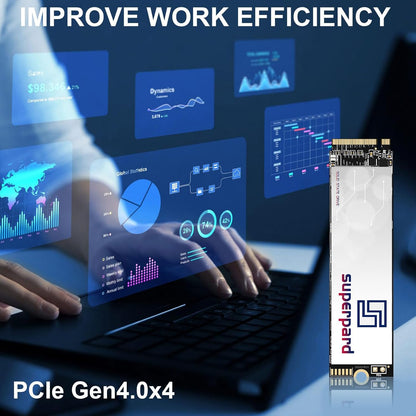 SSD 2 TB M.2 2280 NVMe PCIe Gen4.0, SSD harde schijf intern, PS5 compatibel - PCI Express 4.0 x4 3D NAND - voor gaming-pc/laptop/desktop