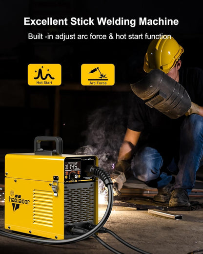 145 A vuldraad lasapparaat zonder gas, 3-in-1 vuldraad, lasapparaat met ARC/Flux MIG/MMA Lift WIG-functie, compact inverter-lasapparaat, led-licht, synergische draadtoevoer