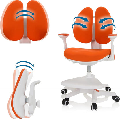 hjh OFFICE kinderstoel KID WING Stof Oranje