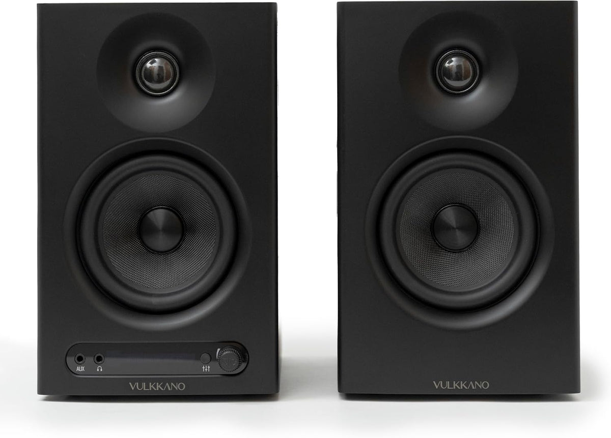 VULKKANO PRO4 Studio monitoren met 4 inch Woofer, Bluetooth, symmetrische TRS-ingang, RCA, hoofdtelefoonuitgang, AUX, optisch, EQ-instellingen, luidspreker voor monitor