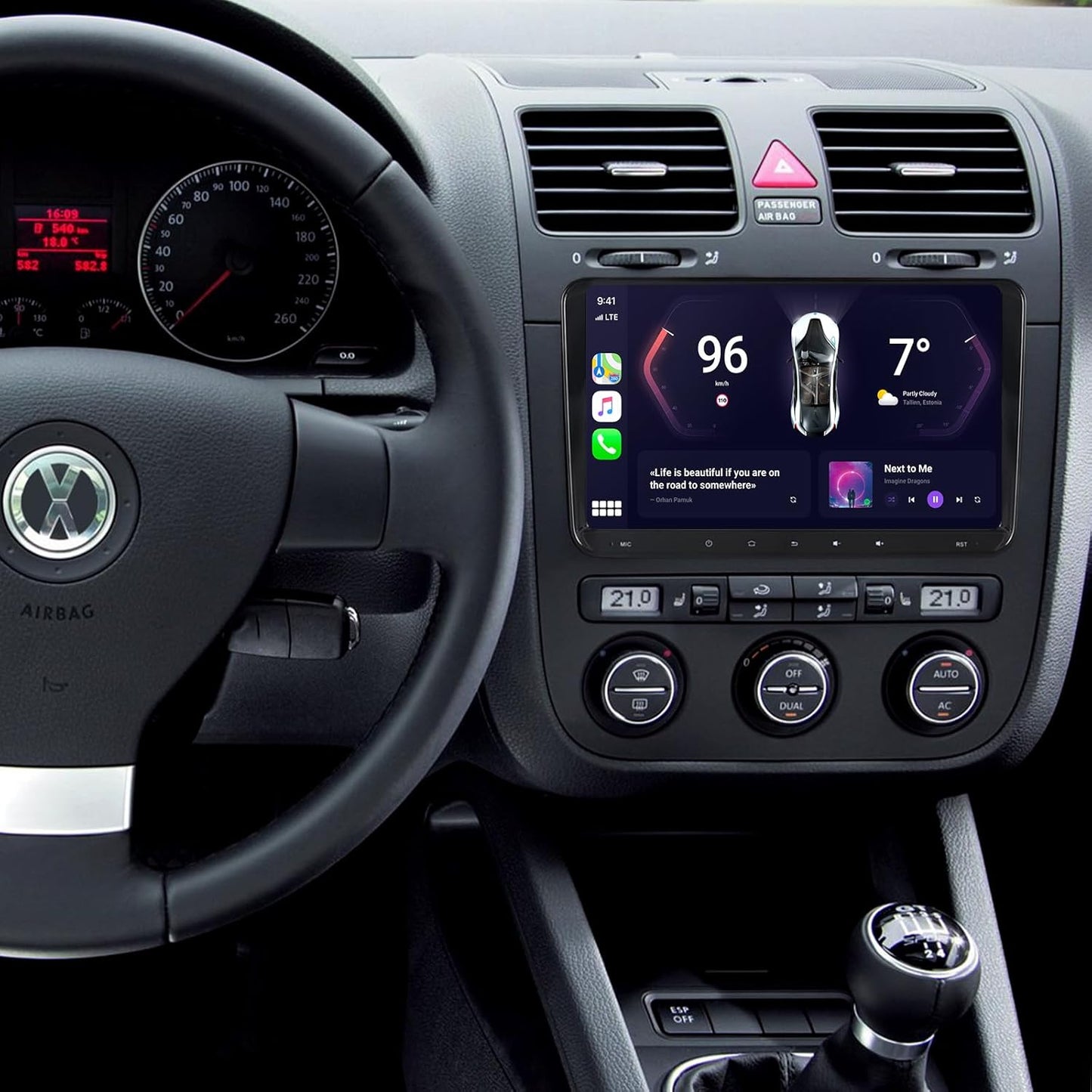Android Autoradio – Autoradio – Dubbele DIN-Radio – Multimediasysteem – Radio Met Scherm – Draadloze Smartphonekoppeling – 9 Inch IPS-Touchscreen Met Bluetooth 5.0 En GPS-Navigatie