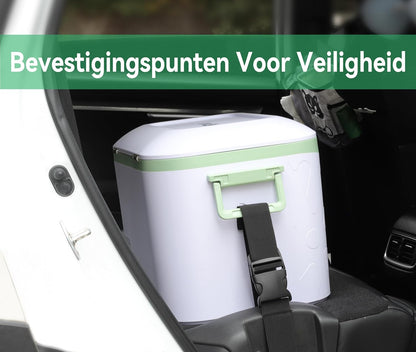 BINGI Compressor Koelbox, 18 Liter Draagbare Auto Koelkast, 12/24 V DC en 230 V AC voor Auto, Vrachtwagen, Camping, Camper en Stopcontact