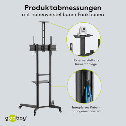 Goobay 59508 Support Pour Téléviseur 177,8 cm (70") Noir