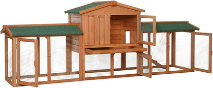 lionto by dibea Konijnenhok XXL Dierenhok voor kleine dieren Premium Konijnenvilla 212x52x85 cm