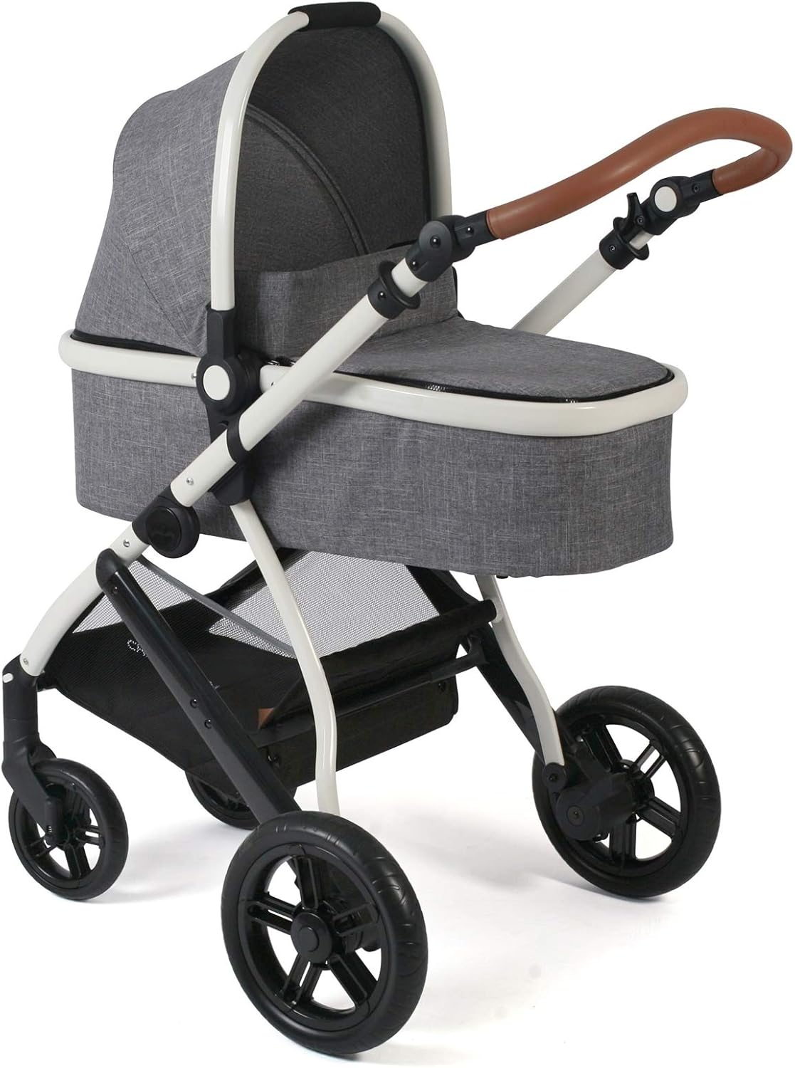 CHIC 4 BABY 177 21 Combi-kinderwagen Torre, set met reiswieg, sportzitje en Maxi-Cosi-adapter, grijs