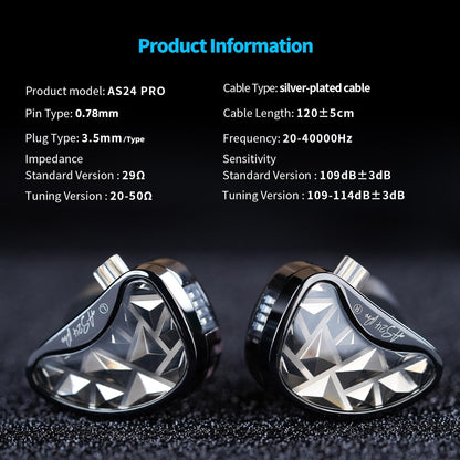 In-Ear Monitor – IEM – Oordopjes – Studio-Oordopjes – Muzikanten Oordopjes – Standaardversie of Tuningversie – 24 Balanced Armature Drivers – Ergonomische 3D-Geprinte Behuizing