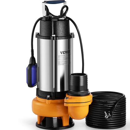 VEVOR Loaded Water Lift Pump, 2200 W, Drain Pump for Charged Water, 1000 L/Min, Vacuum Pump, Swimming Pool, Basement, Septic Tank, Submersible Pump, Submersible Pump, for Pumping Dirty Water, Waste Water