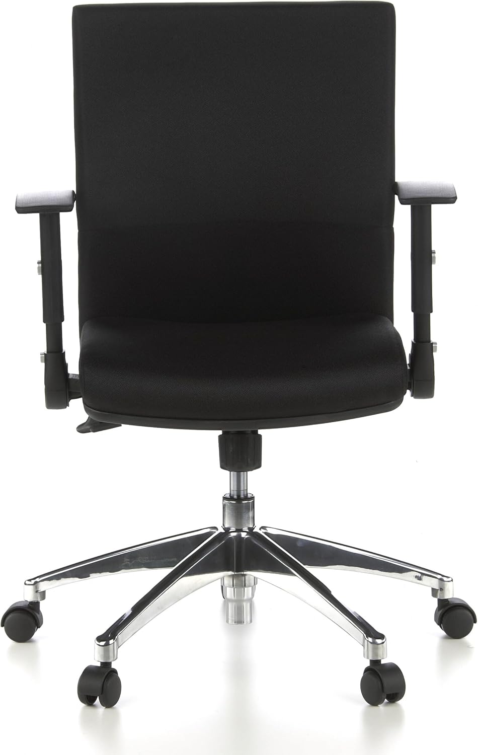 HJH Office Laguna Pro Professionele bureaustoel van stof, zwart, ergonomische draaistoel, inklapbare armleuningen, in hoogte verstelbaar