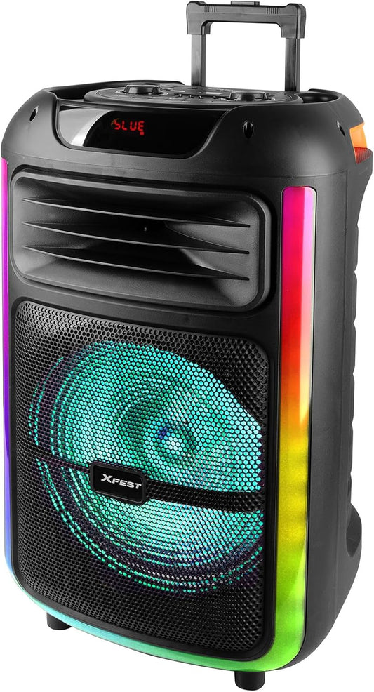 Draadloze Feestspeaker – Karaoke Speaker – Partyspeaker – Draagbare Luidspreker – Bluetooth Speaker – Inclusief Microfoon – 100 W Vermogen – TWS-Functie