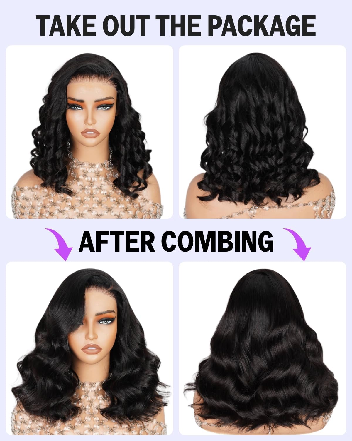 MEGALOOK 5×6 Pre Cut Lace Frontal Wig Ready to Go Glueless Wigs Human Hair for Black Women 12A Salon-Quality Loose Body Wave Human Hair Closure Wig 220% Density Pre Plucked Bleached Tiny Knots 18 Inch