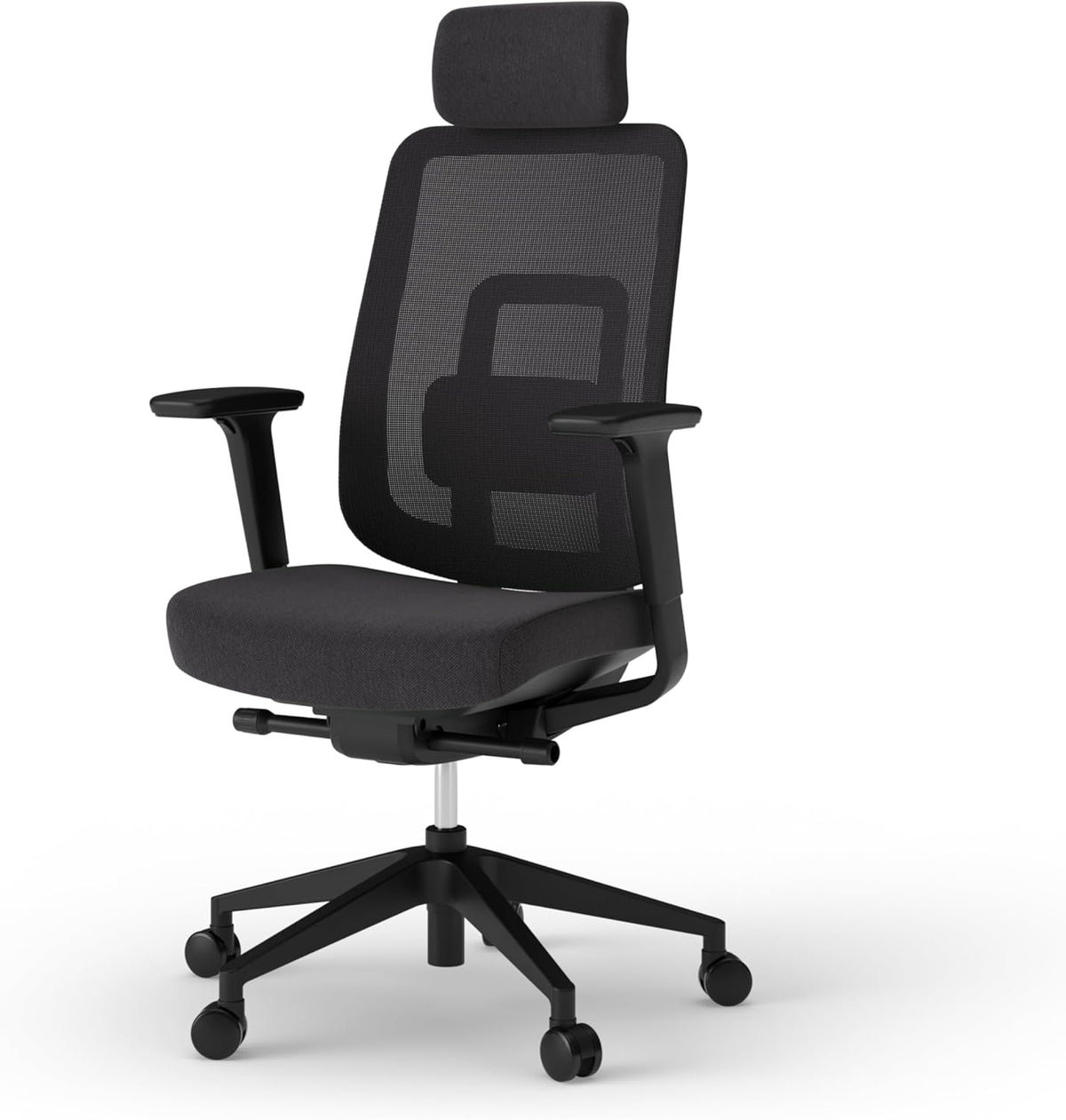 Ergotopia PureBack Ergonomische bureaustoel met hoofdsteun, 4D-armleuningen en synchroonmechanisme, voor thuiskantoor, kantoor en gaming, comfortabele draaistoel voor gezond zitten