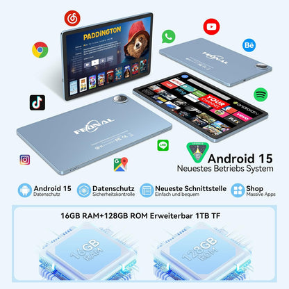 FEONAL 2025 nieuwste tablet 11 inch Android 15 tablets
