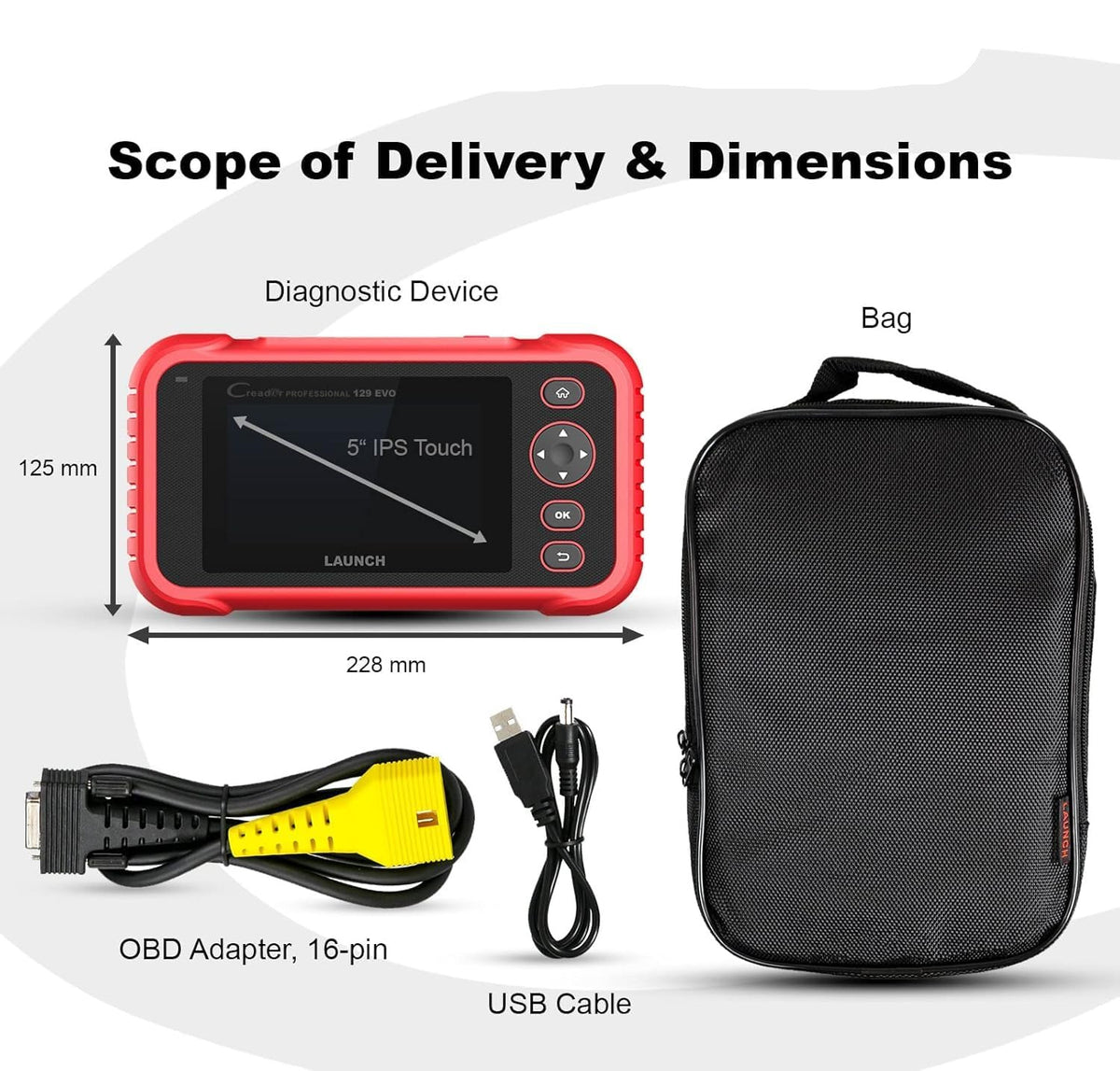 OBD2 Diagnoseapparaat – Autodiagnose Scanner – Foutcode Uitlezer – Auto Diagnosetool – Motor Scanner – Olie Service Reset – WiFi Updates – Touchscreen Android Interface