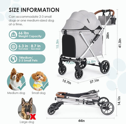 Beberoad X6 Pet Stroller, Grijs