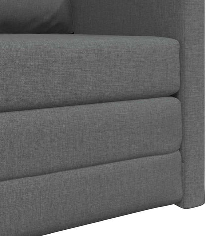 Gecheer Floor Sofa Bed 2-in-1 Dark Grey 74x77x81cm Fabric, Multifunctional Bed Day Bed Folding Sofa Bed for Living Room Student Bude and Small Apartments 4106622 - QUORE