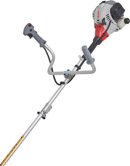 IKRA Benzine Bosmaaier trimmer IBF 25-1, incl. draadspoel, 4-tands mes & schouderriem, grijs/rood/zwart