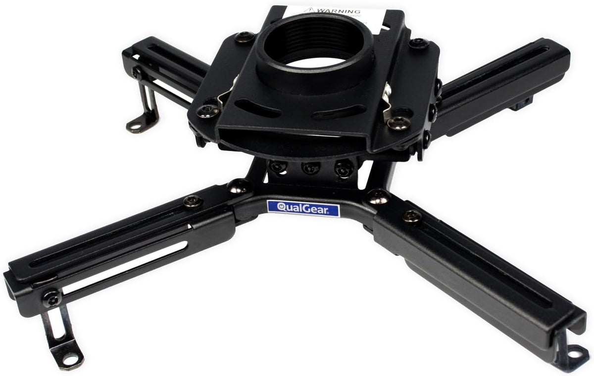 Montageset voor projector – Projectorbeugel – Beamerbeugel – Plafondbeugel – Truss plafondadapter – Zwart – Geschikt voor trussplafonds tot 3 inch breed en 3,5 inch hoog – Inclusief 3 inch buis en 1,5 inch NPT compatibel