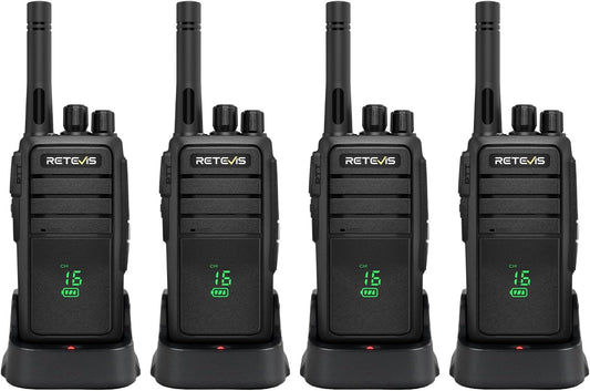 Retevis RT21H Walkie Talkies, IP54 waterbestendige portofoon, robuust, onzichtbaar scherm, USB-C-oplaadfunctie, PMR446, gebruiksvriendelijke portofoons met groot bereik voor fabrieken en de bouwsector