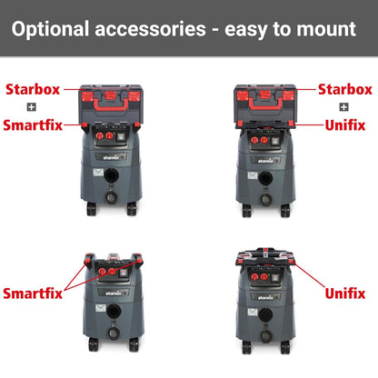 Starmix iPulse M-1635 Safe Plus, nat- en droogzuiger, hoogwaardige veiligheidszuiger voor bouwplaats en werkplaats (1600 watt, 35 L)